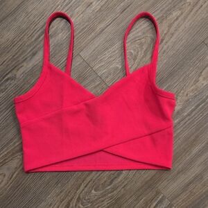 H&M Bright Pink Cross-Front Tank Top